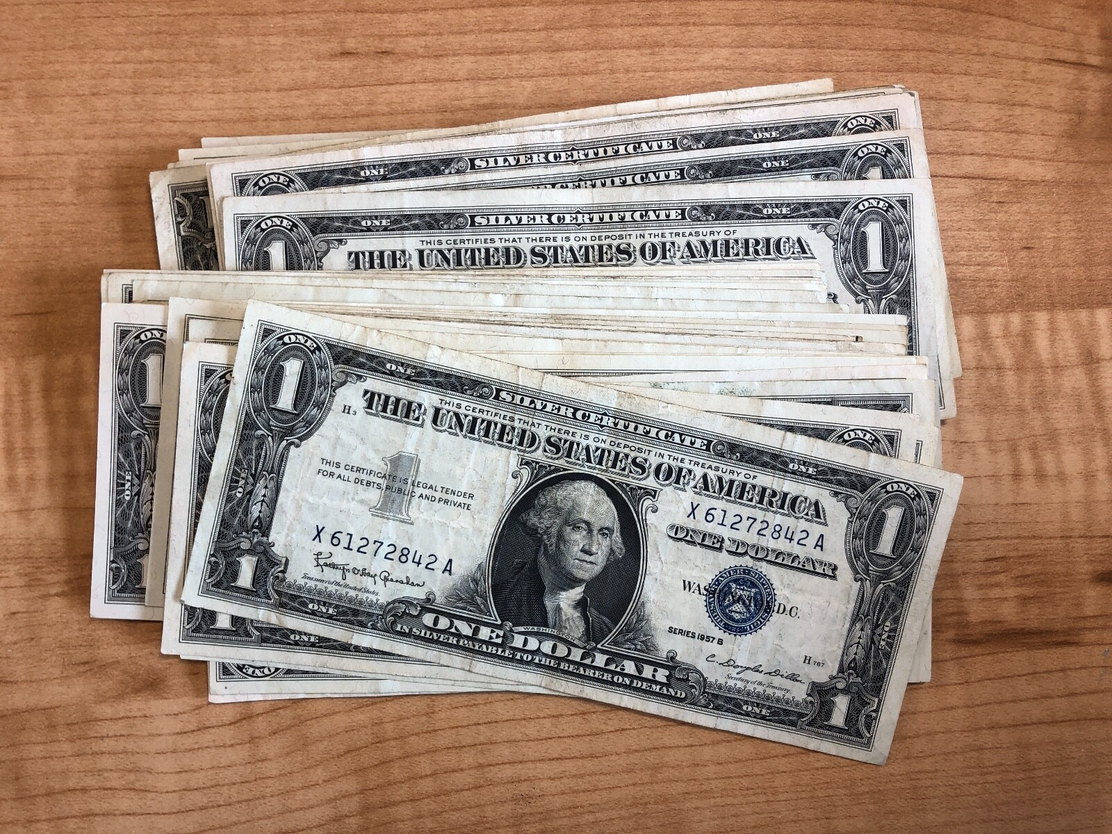 1935 or 1957 One Dollar Blue Seal Note Silver Certificate Old US Bill $1 Money