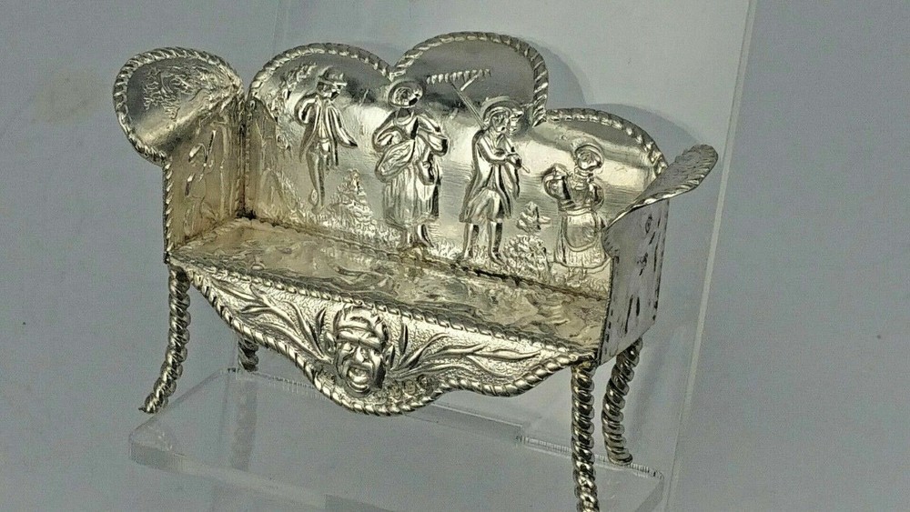 Miniature silver bench