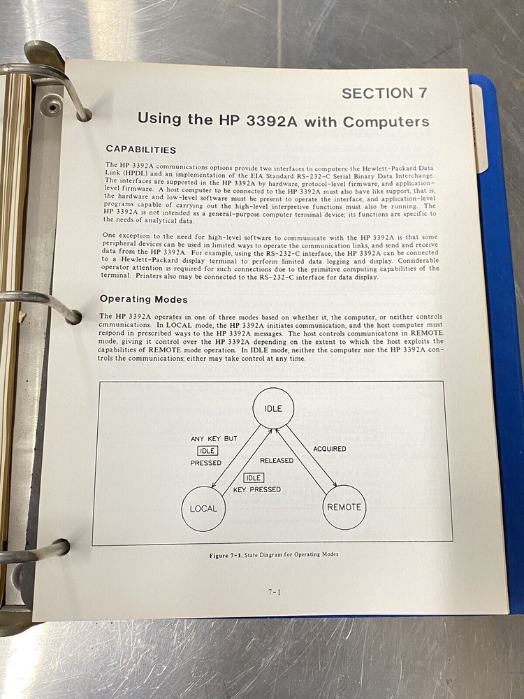 Hewlett Packard HP 3396A Integrator - Users Guide / Manual / Instructions