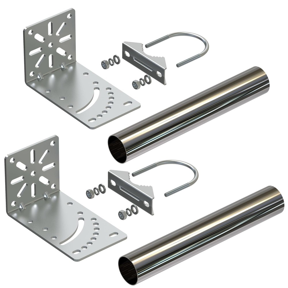 2PCS 1.5" Diameter Universal Outdoor Adjustable Antenna Mount Pole Bracket to...