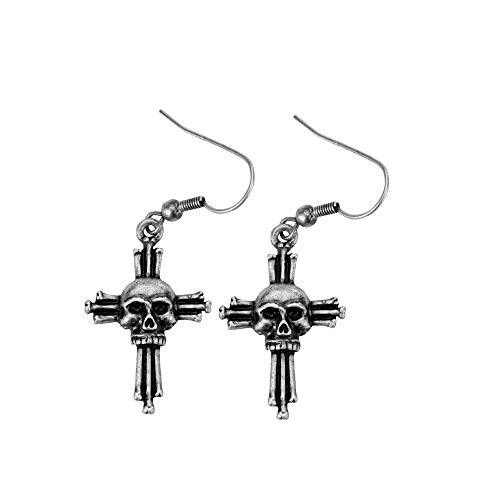 Skull Crucifix Earrings