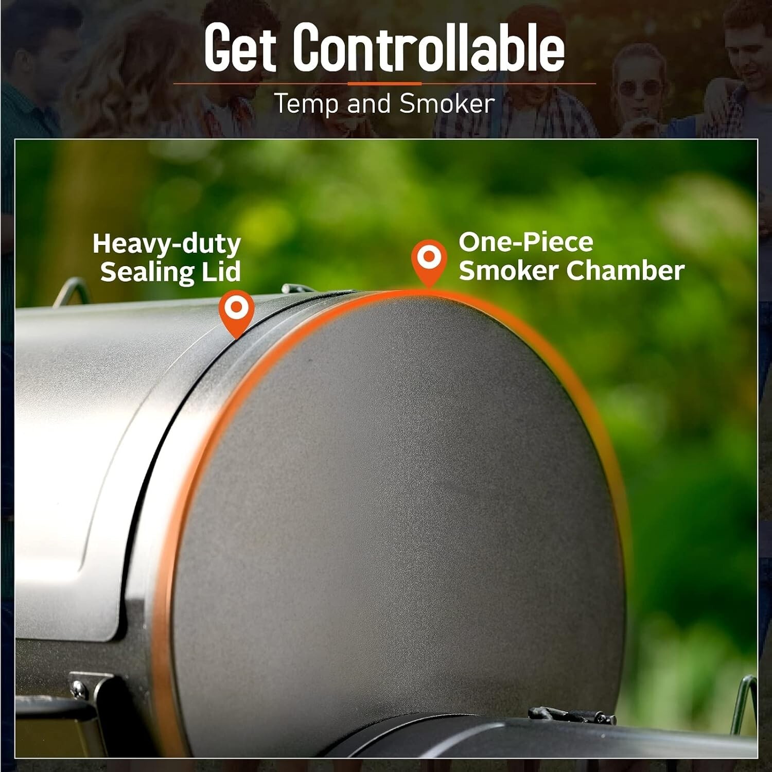 Outdoor Charcoal Grill Offset Smoker Charcoal Barbecue Grill Patio Camping BBQ