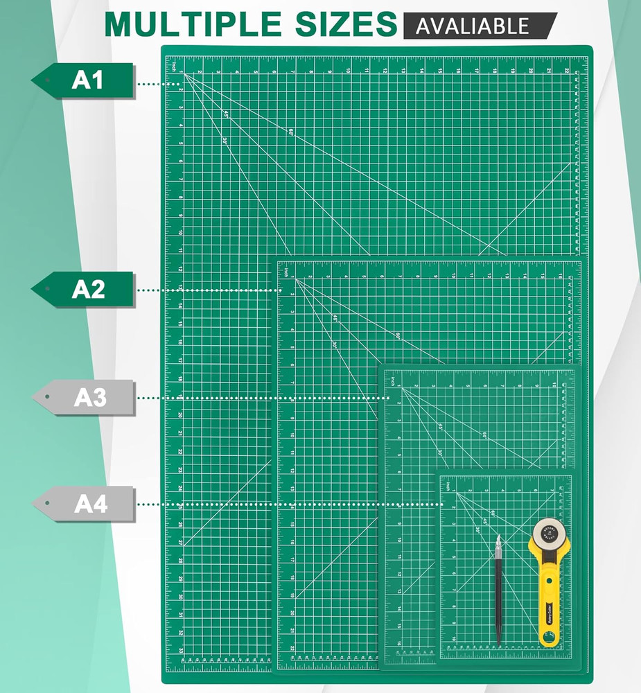 A3 Self Healing Cutting Mat Thick High Density Double Sided Grid Craft