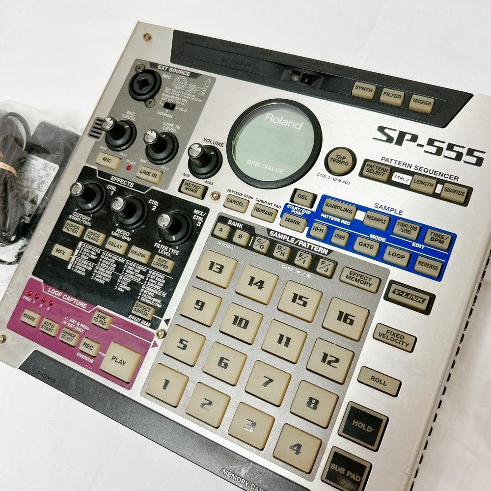 Roland SP-555 Sampler DTM MIDI Performance Unit Excellent with Power Cable