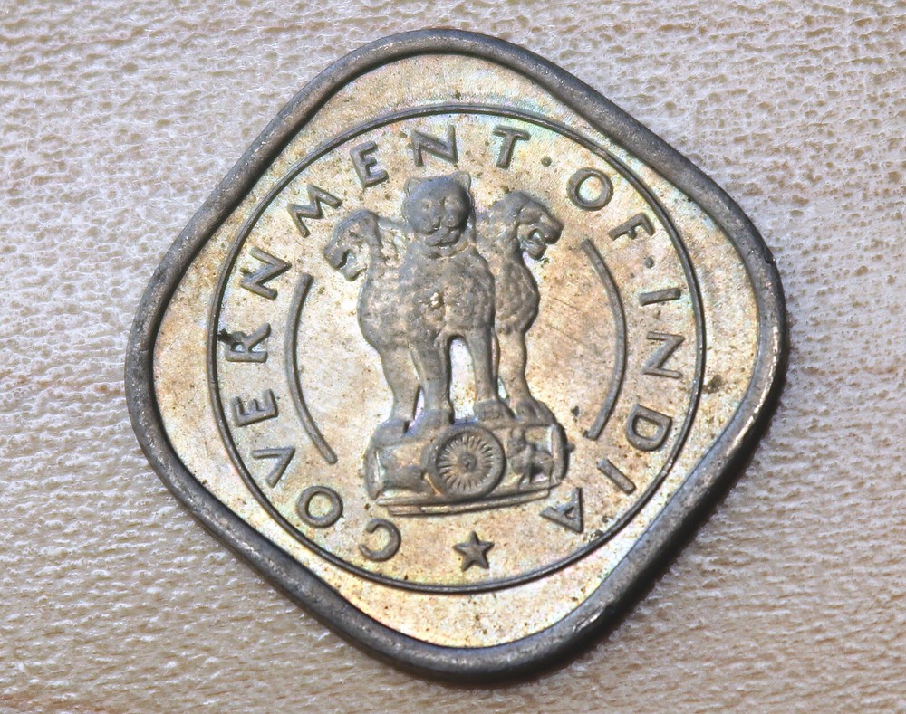1954 India 1/2 Anna