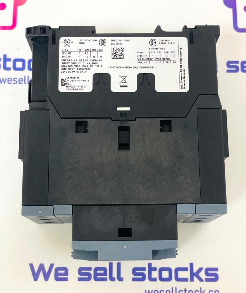 SIEMENS 3RT2035-1AB00 Contactor