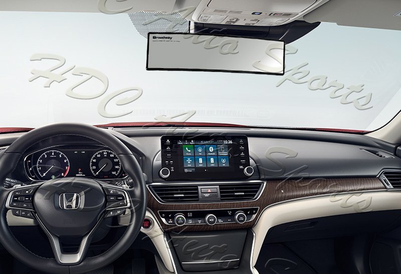 Universal Broadway 270MM Wide Convex Interior Clip On Rear View Clear Mirror