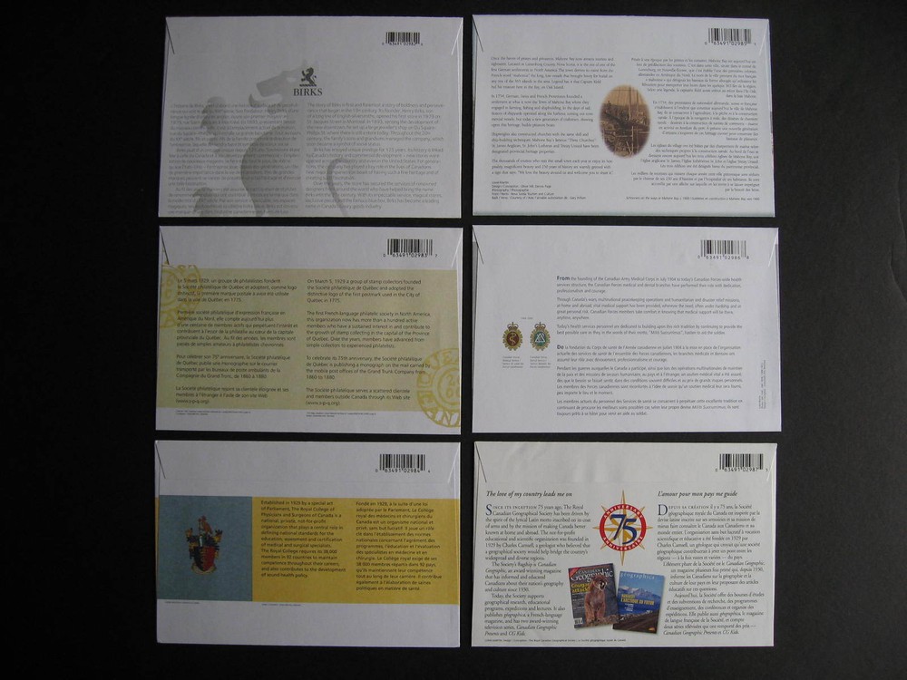 CANADA 6 different 2004 Canada Post special event covers, check them out!!