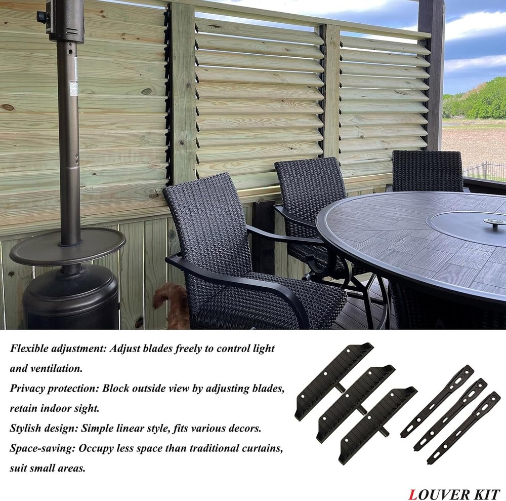 Louver Bracket Kit, Deck Sunblind System, Shutters Hardware System for Windows G