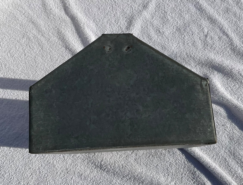 Vintage Galvanized Sheet Metal Handmade Toolbox Tool Tray