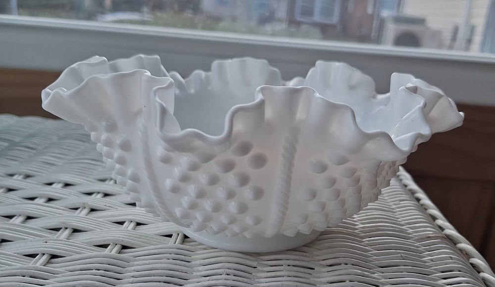 White Fenton Dish