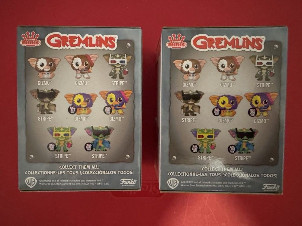 Funko Minis GREMLINS STRIPE Blacklight Vinyl Figures Both Five Below Exclusive