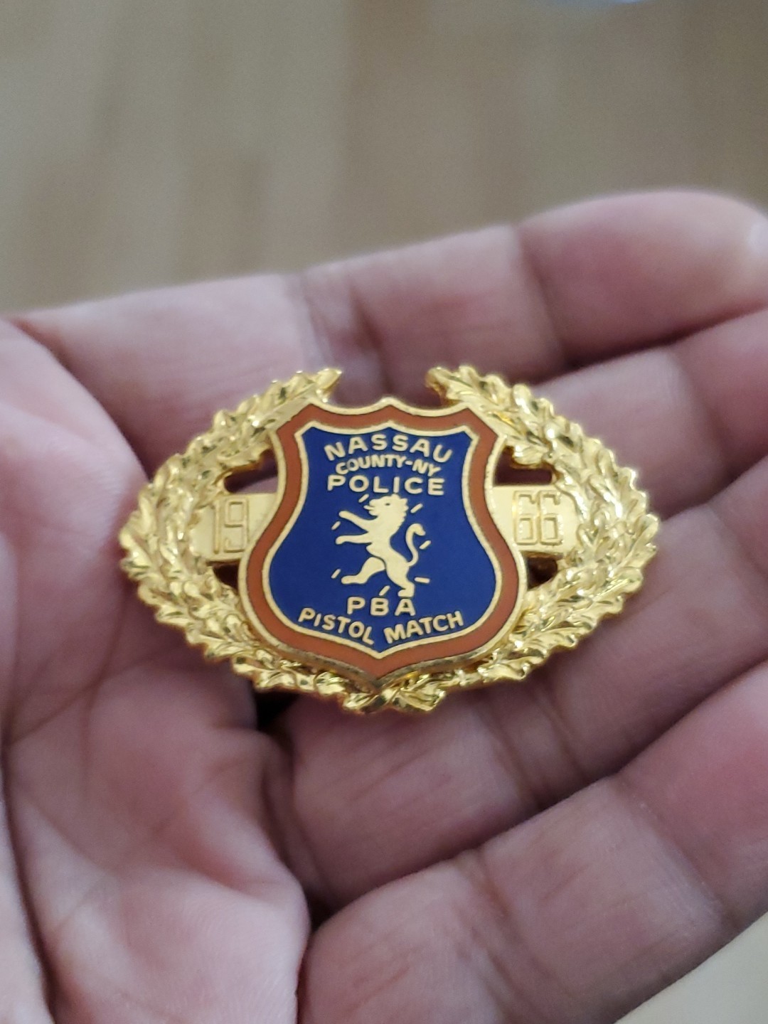 Nassau County Police New York Pistol Match Lapel Pin