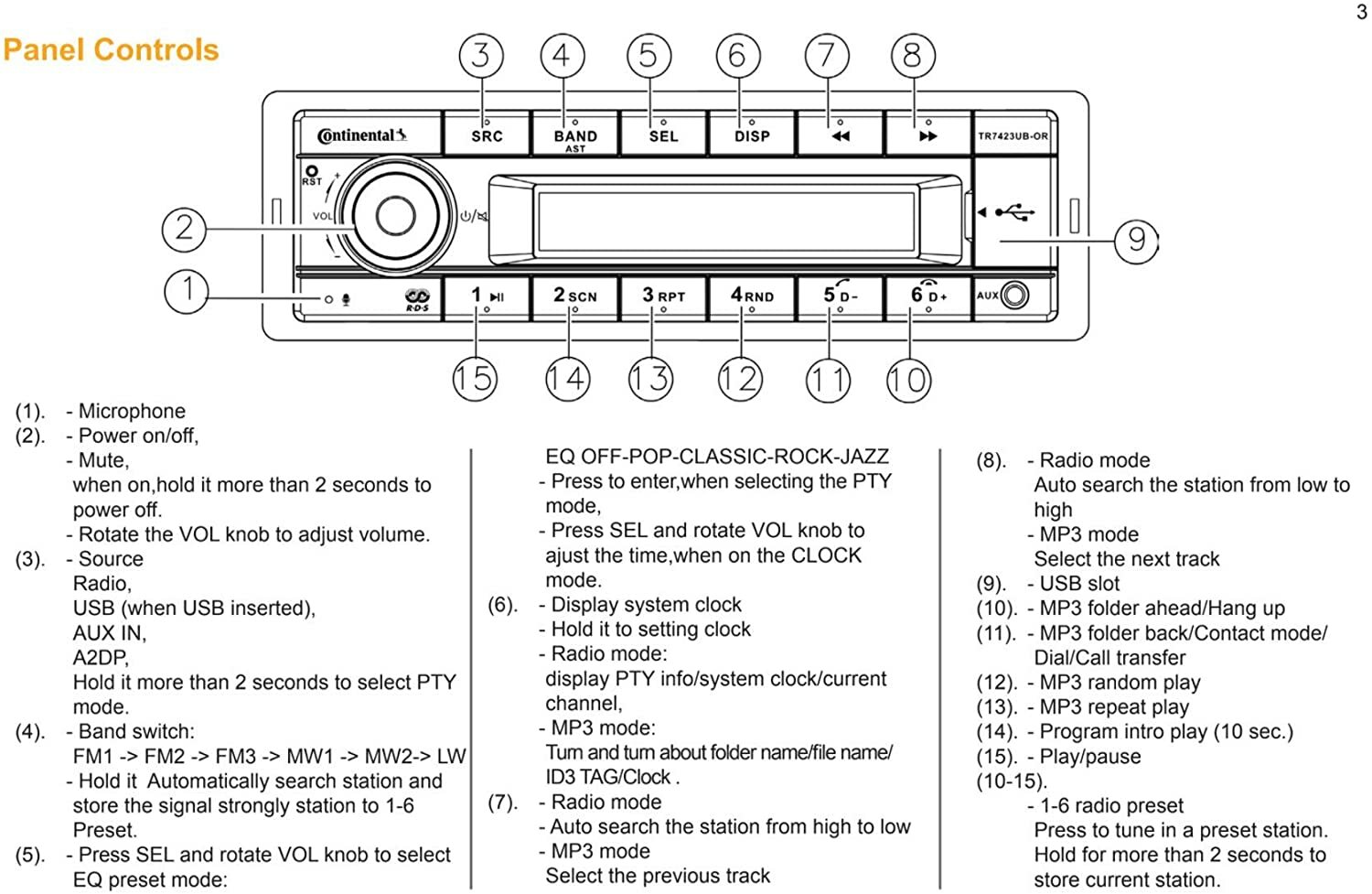 VDO CONTINENTAL TR7412UB-OR BLUETOOTH - RADIO BMW PORSCHE MERCEDES
