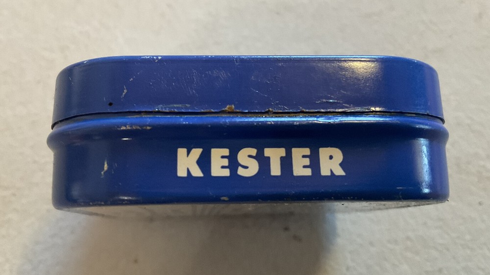 Vintage Kester Soldering Paste Tin 2 Oz Empty