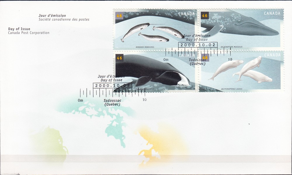 W CANADA 1868-1871a FDC WHALES