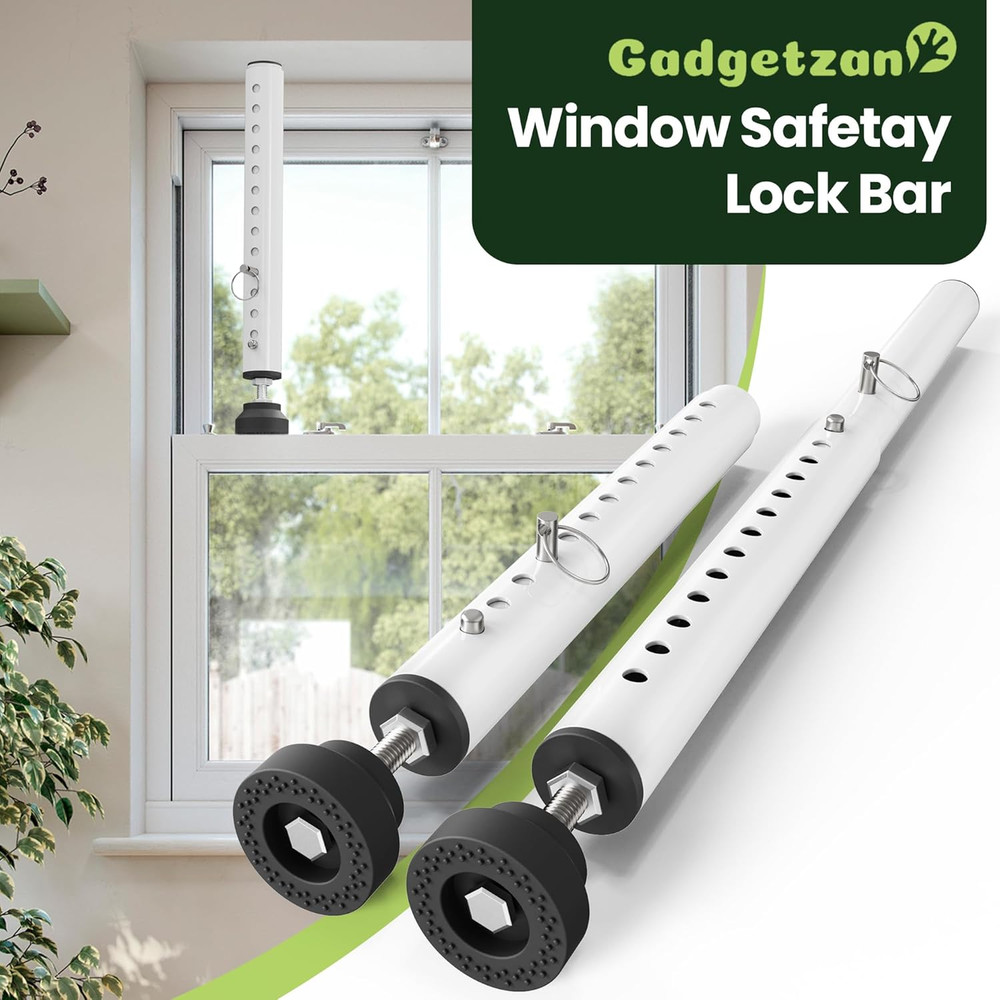 1 Pack Window Security Bars Adjustable 11"-18",Portable Small Sliding Window Loc