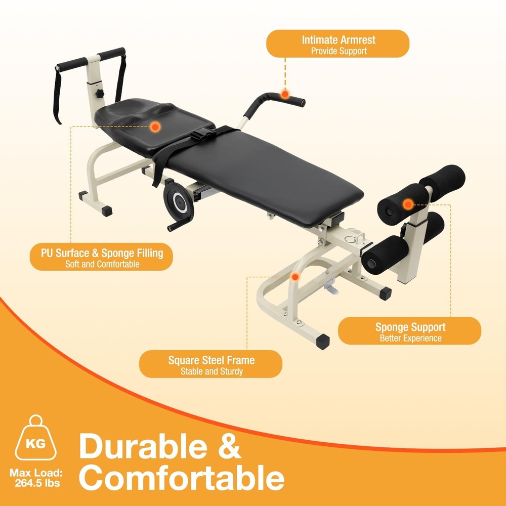 Lumbar Stretch Table Tool Traction Device Traction Table Inline Back Stretch ...