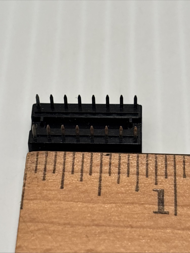 3 Pcs AMP CONNECTOR 16-PIN IC SOCKET DIP BOTTOM