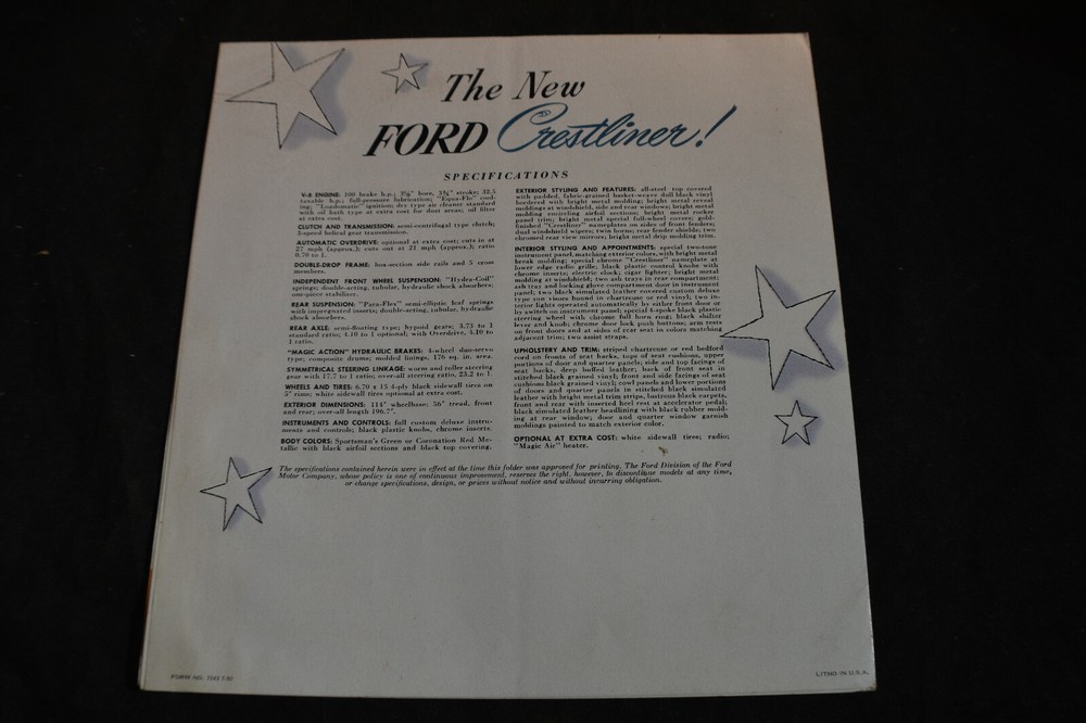 1950 Ford Crestliner Brochure