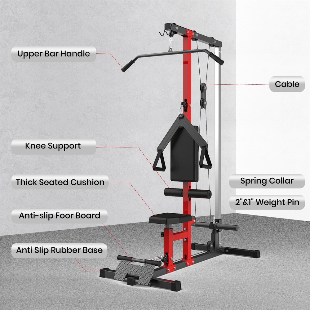 LAT Power Cable Machine Pulldown Machines Row Cable Machine with Adjustable Leg