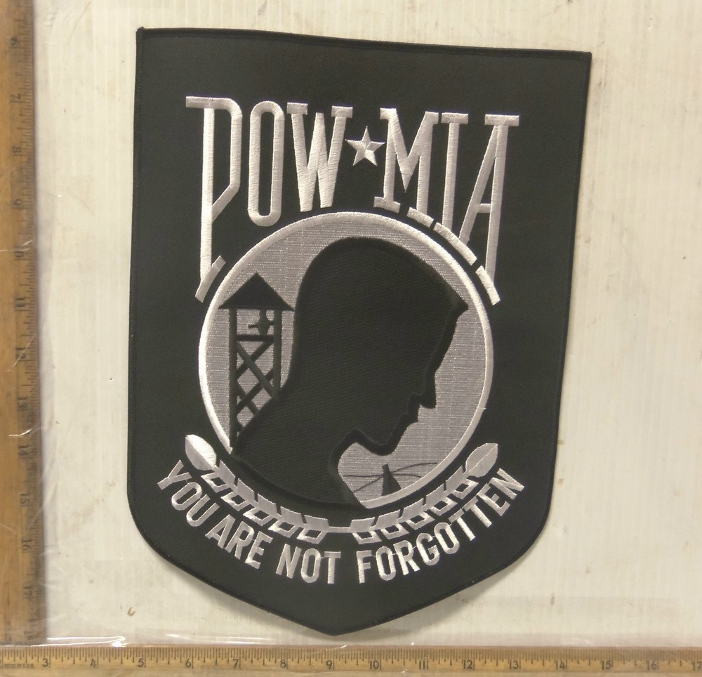 Large POW*MIA Embroidered Back Patch