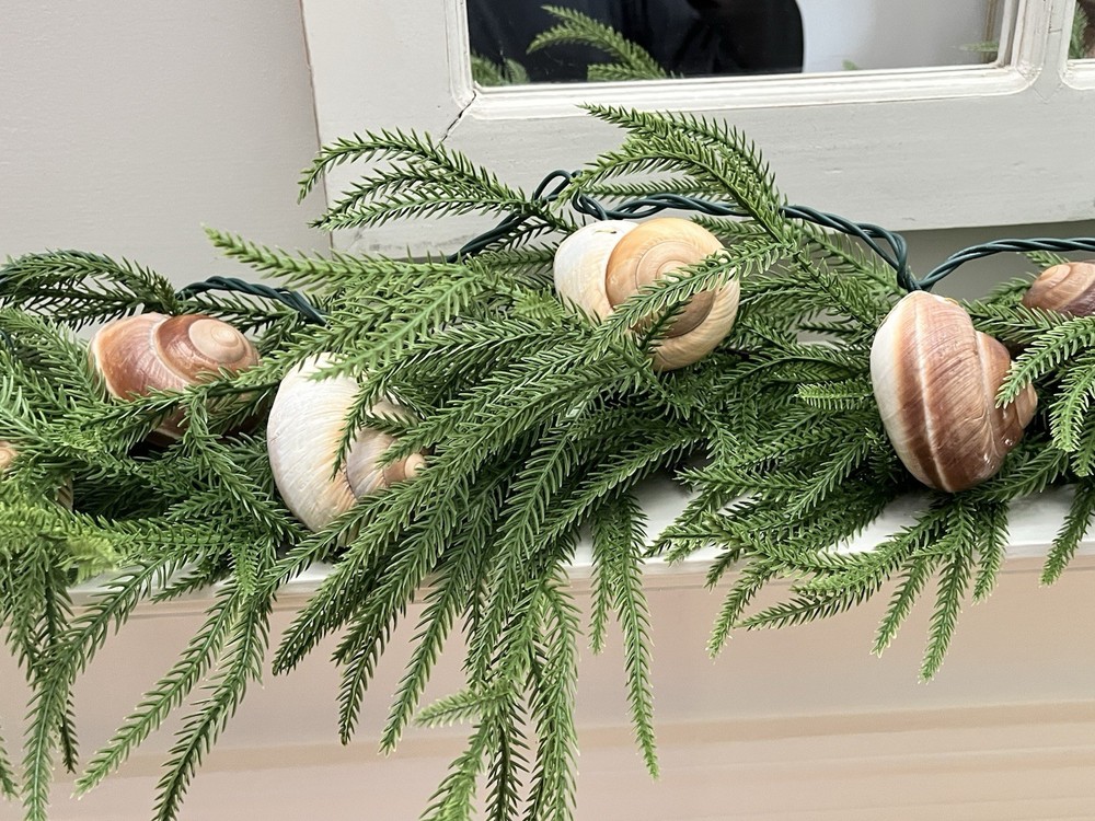 outdoor Sea Shell string lights for patio