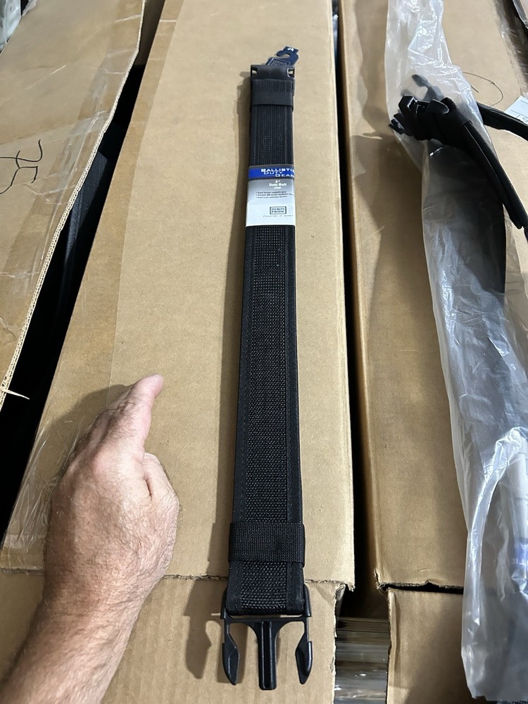 Heros Pride Duty Belt,Outer Loop Lined,Black, Large,  Heros Pride