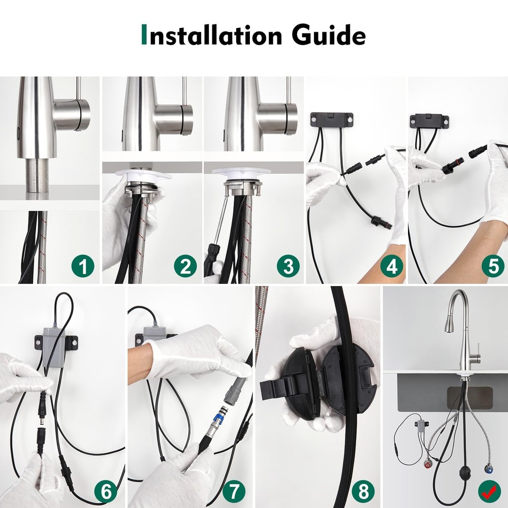 Infrared Sensor Kitchen Faucet,Touchless Kitchen Faucets with Pull Down Spray...