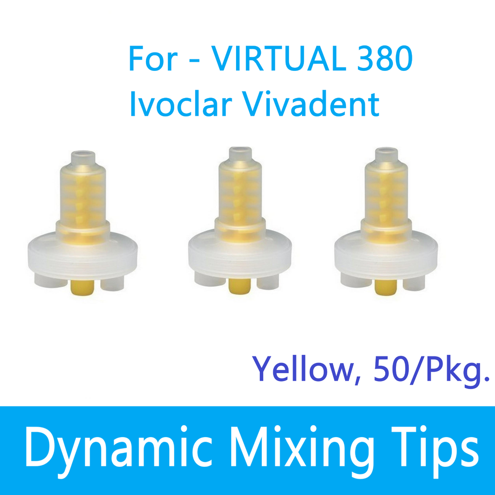 Dental Correct Plus Mighty Mix Dynamic Mixing Tips 380 mL Yellow 50/Pk