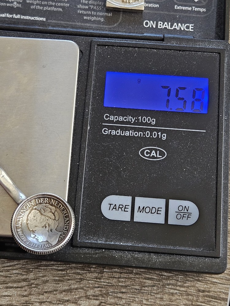 Silver Coin Spoon Double Ended 1941 25 Cent Netherlands, Ww2 Trench Art?