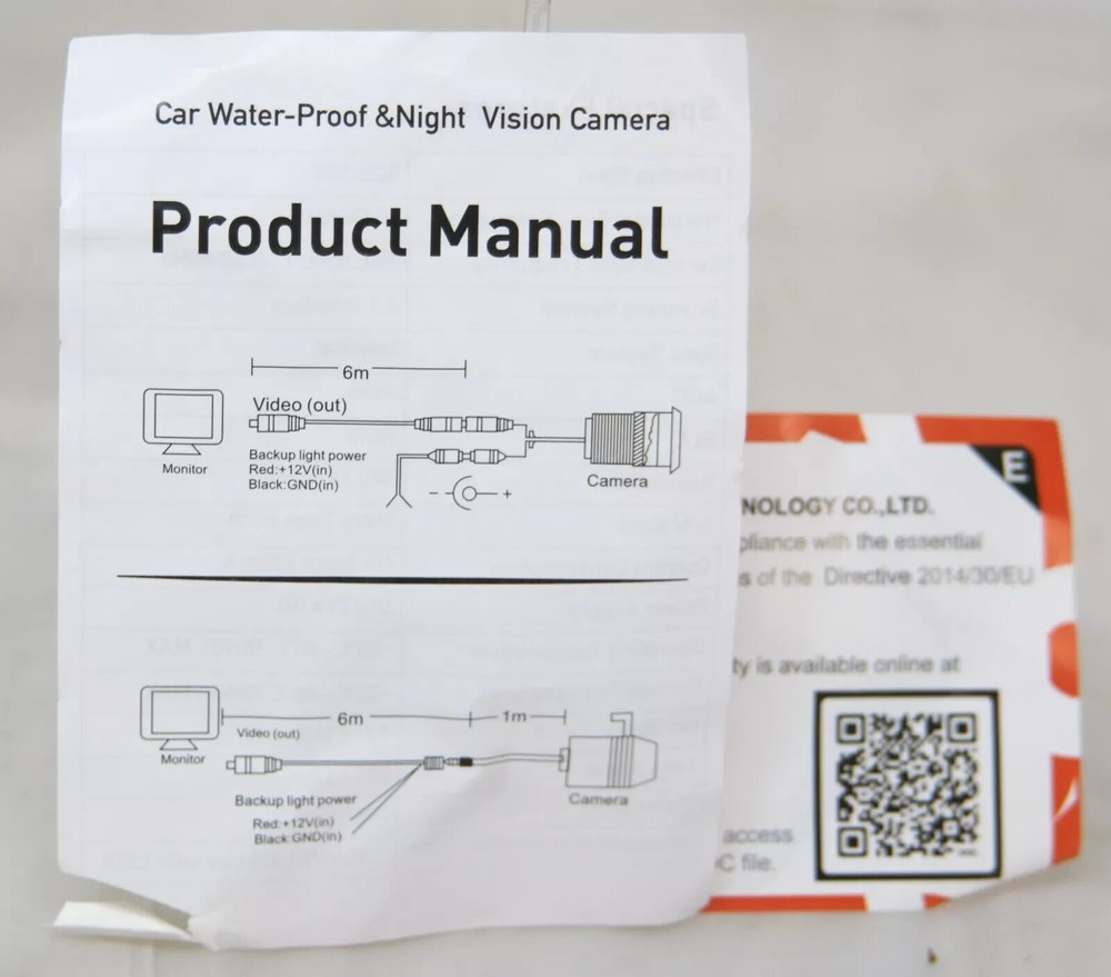 AHD Car Water-Proof Night Vision Camera 628x528 Pixel