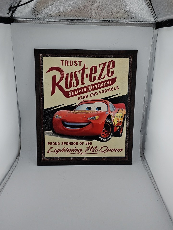 Rust-eze lightning mcqueen Tin,Disney  Pixar,  Great Condition AAA+