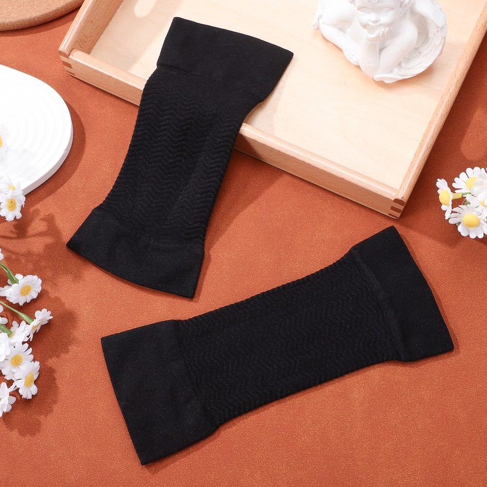 1 Pair Black Compression Arm Sleeves Slimming Shaper for Upper Arm Support