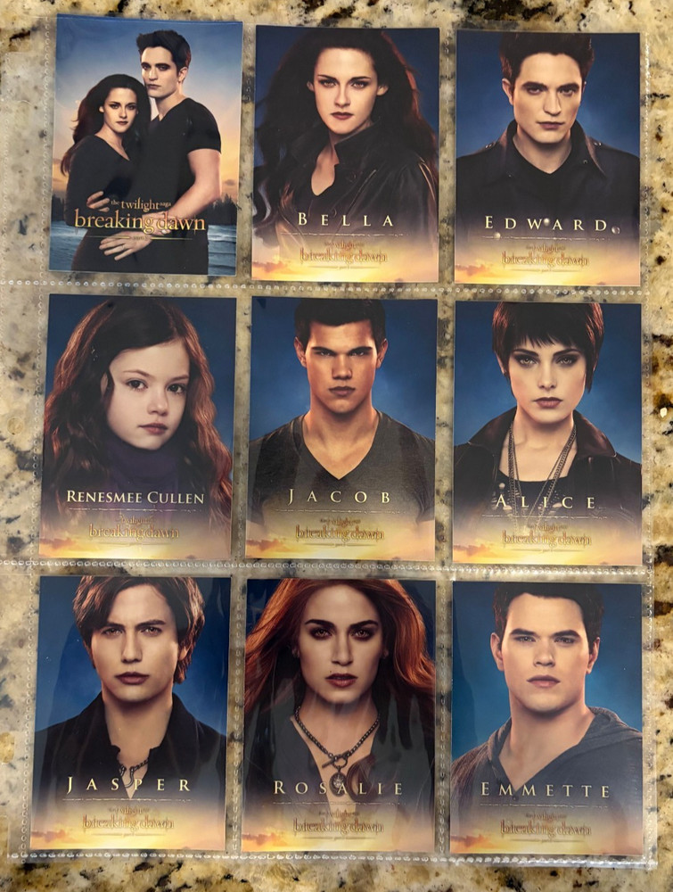 Twilight Saga: Breaking Dawn Part 2 Complete Set (1-72) 2012 NECA  72 Card Set