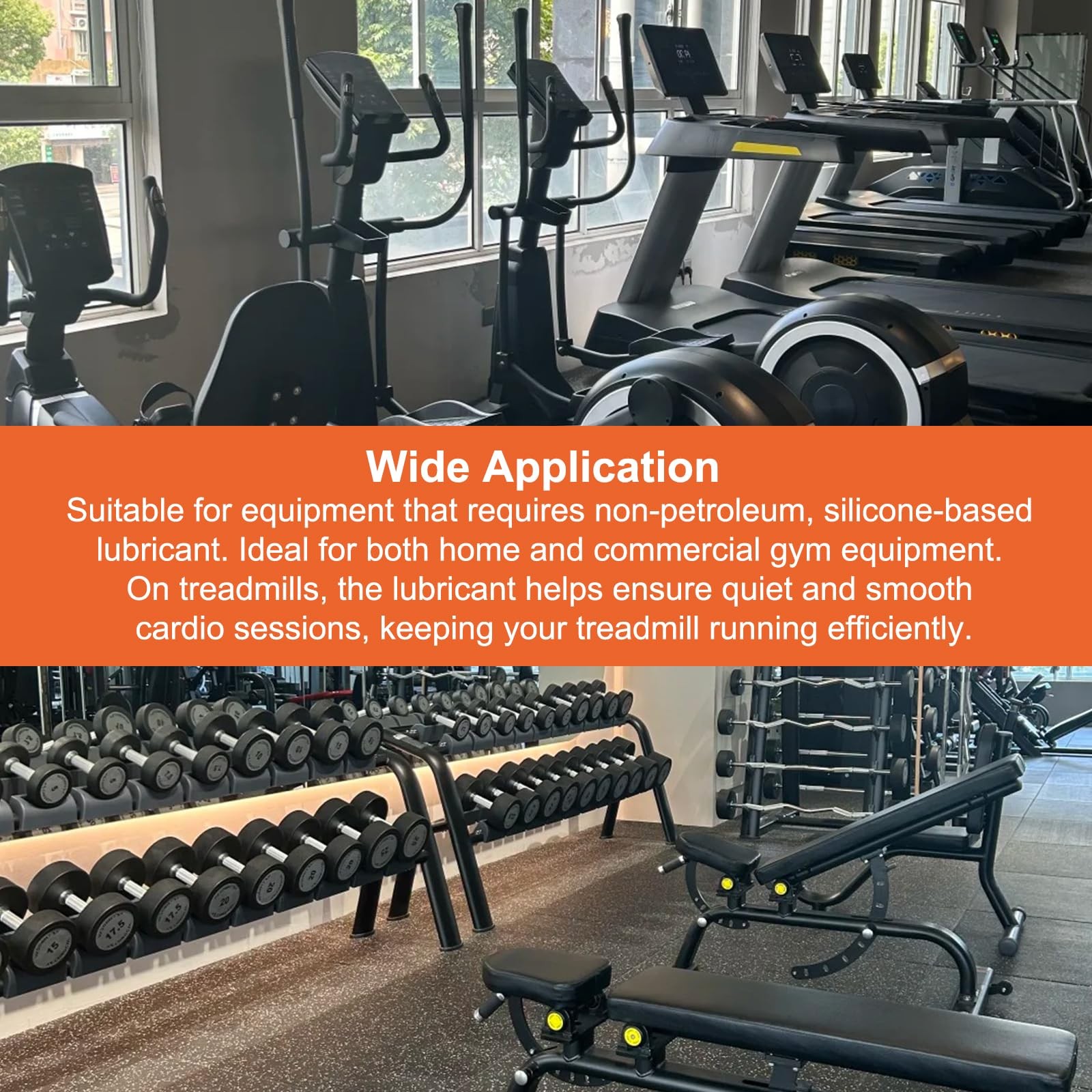 Treadmill Belt Lubricant, 100 Silicone Oil, 4 fl oz / 118 ml, Easy-Apply Nozz...