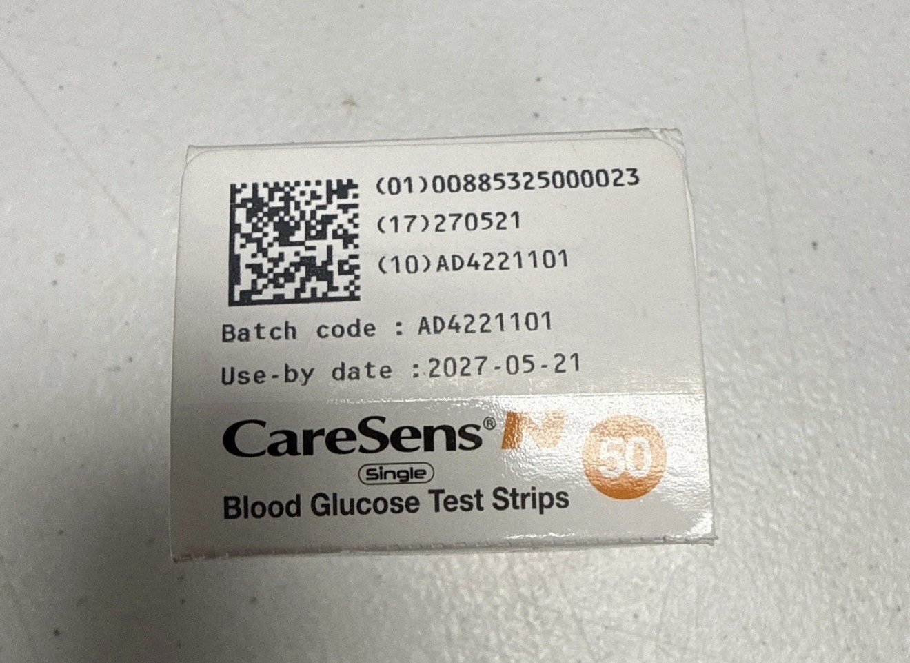 CareSens N - 50 Blood Glucose Test Strips | Exp (5-2027)