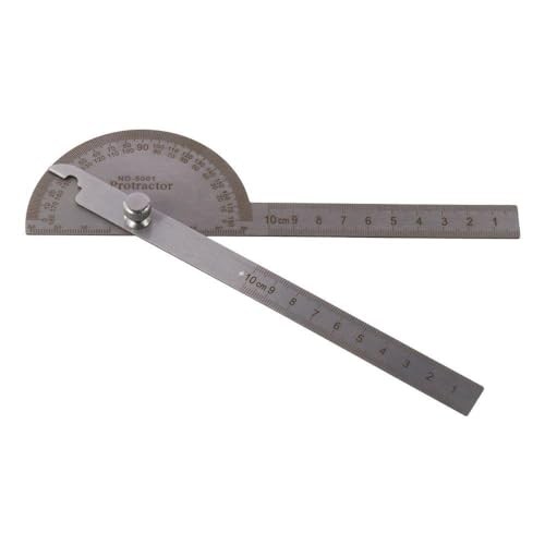 Stainless Steel Protractor 0-180 Degrees Two Arm Ruler Angle Protractor Angle