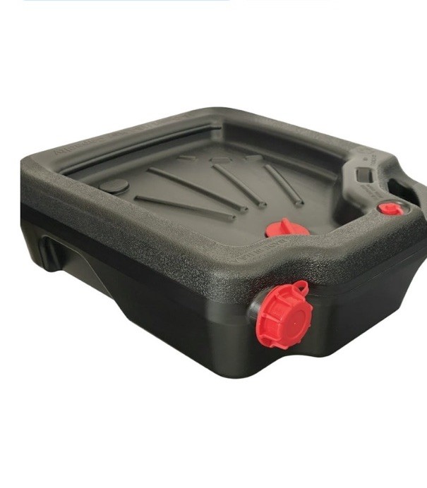 Hyper Tough 16 Quart Automotive Drain Pan Container Black