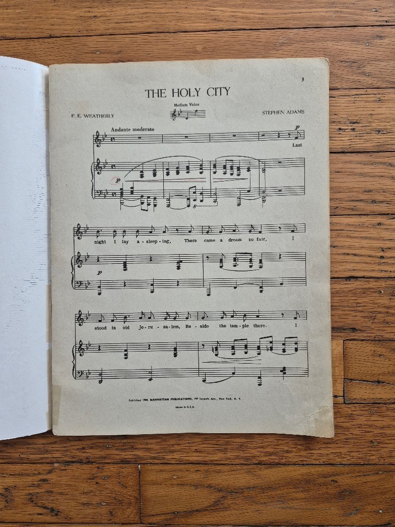 VTG Religious Spiritual Church Sheet Music
