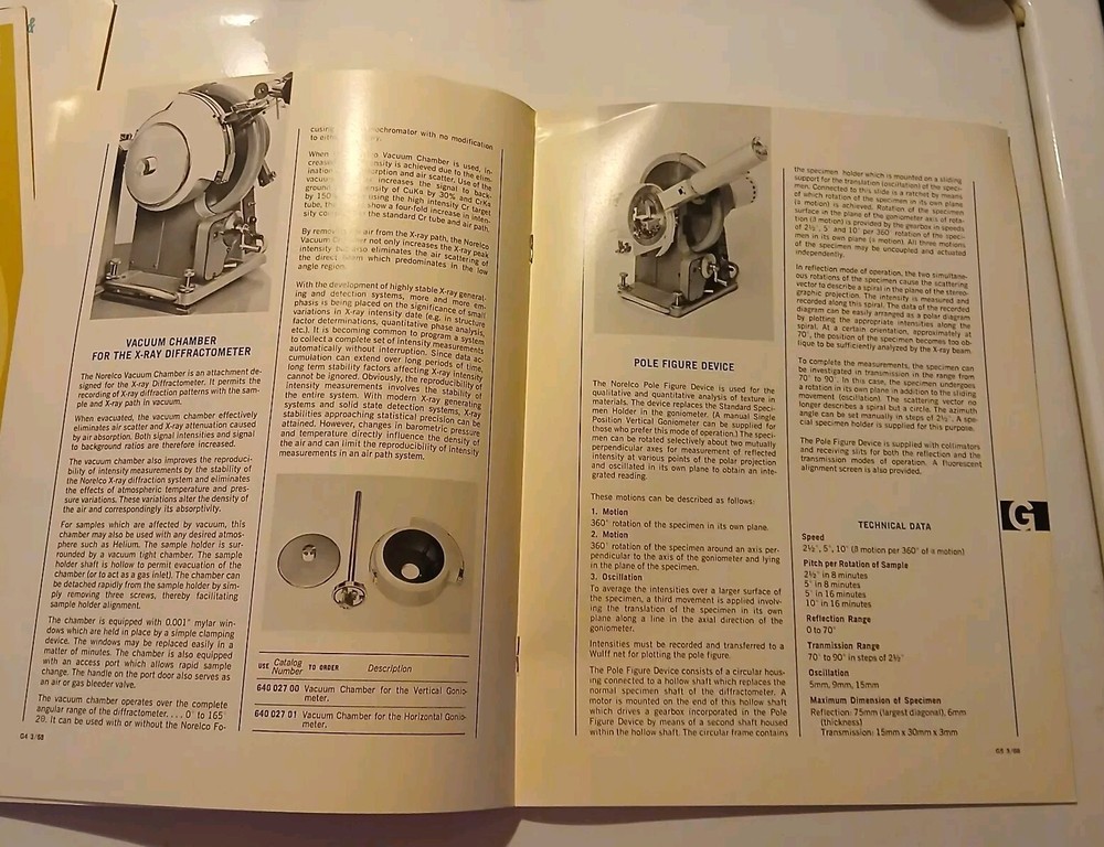 Vintage 1970 Norelco & Phillips Xray Diffraction & Spectrography Booklets Lot