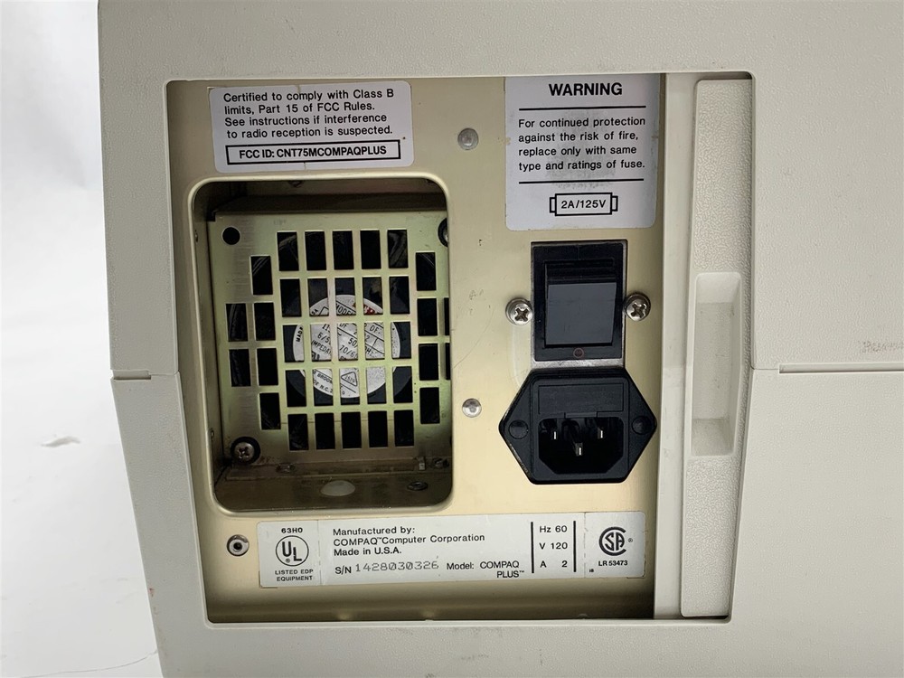 Vintage Compaq Plus Portable Briefcase Computer PC PARTS