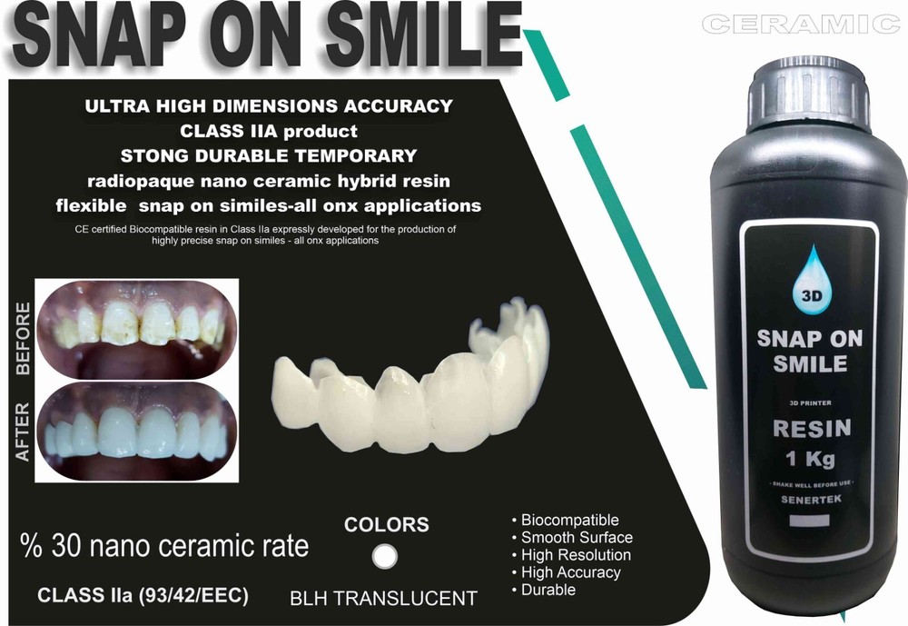 DLP SLA LCD 3d printer SNAP ON SMILE resin