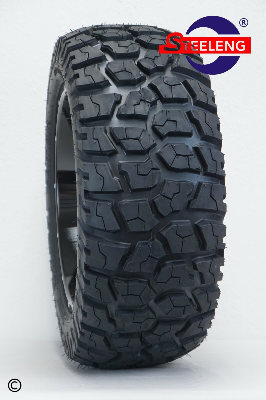 GOLF CART 15"x7" BLACK 'VENOM' WHEELS and 23"x10"-15" DOT GATOR A/T TIRES