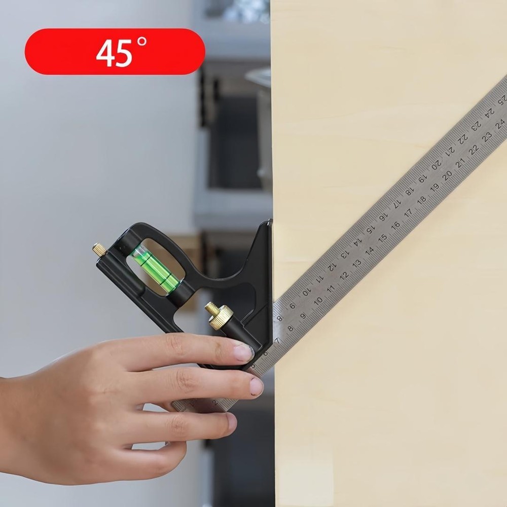 300mm 12" Adjustable Engineers Combination Square Set Right Angle Ruler Tools