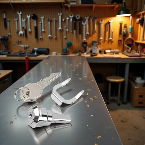Universal Toolbox Lock, Cabinet Drawer Lock Set, 180° Rotation Unlocking