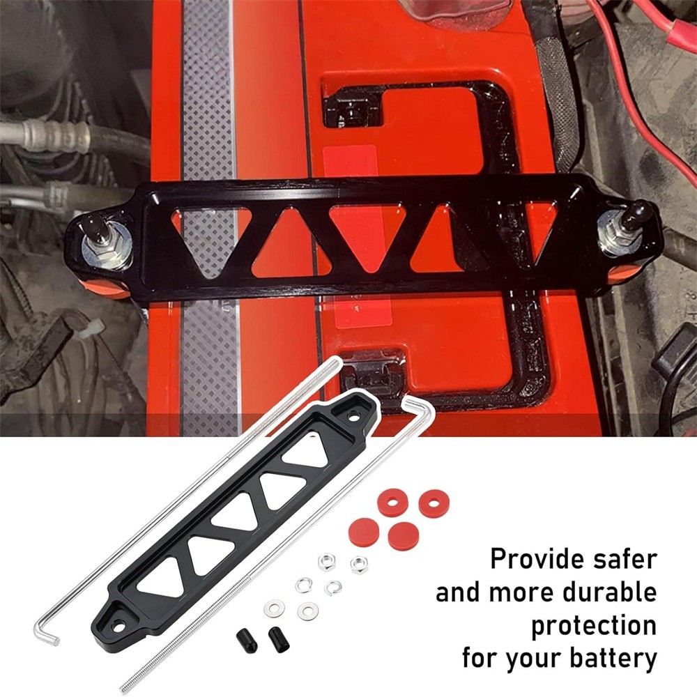 Battery Hold Down Bracket Black Tie Down Mount Bracket Universal Battery Tray