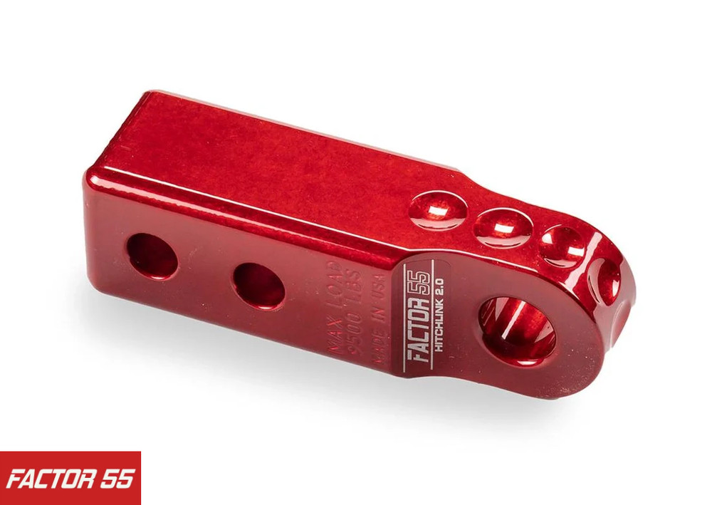 Factor 55 HitchLink 2.0 D-Ring Receiver Shackle Mount Tow Point RED - 00020-01