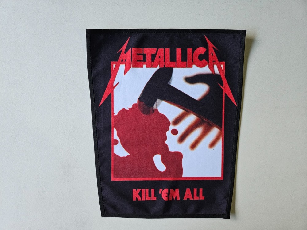 METALLICA, KILL 'EM ALL, SEW ON SUBLIMATED LARGE BACK PATCH