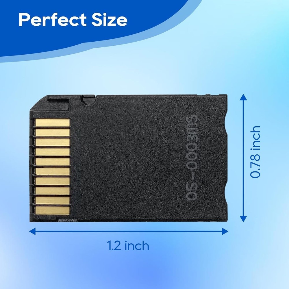 Versatile PSP Memory Stick PRO Duo Adapter - Compatible with 1000/2000/3000